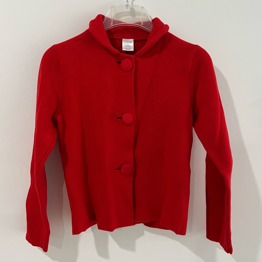 Red Girls Sweater Jacket